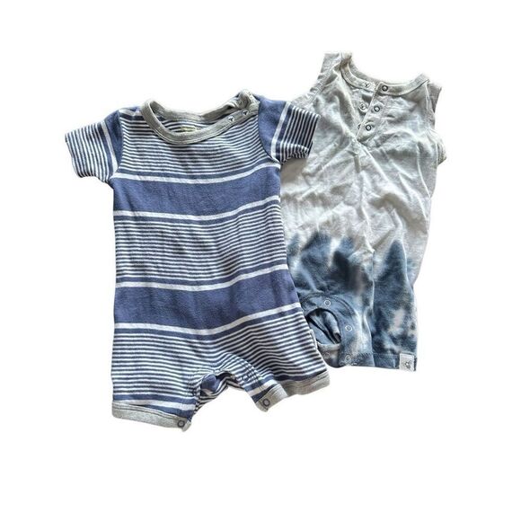 Burt’s Bees short sleeve playsuit set of 2 sz 3 months baby boy tank 1 piece - Picture 1 of 4